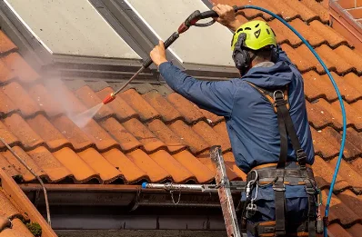 Démoussage et hydrofuge de toiture à Laroquevieille